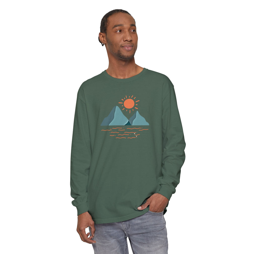 Mountain Sunrise Long Sleeve Tee - Wild & Wander Adventure Shirt