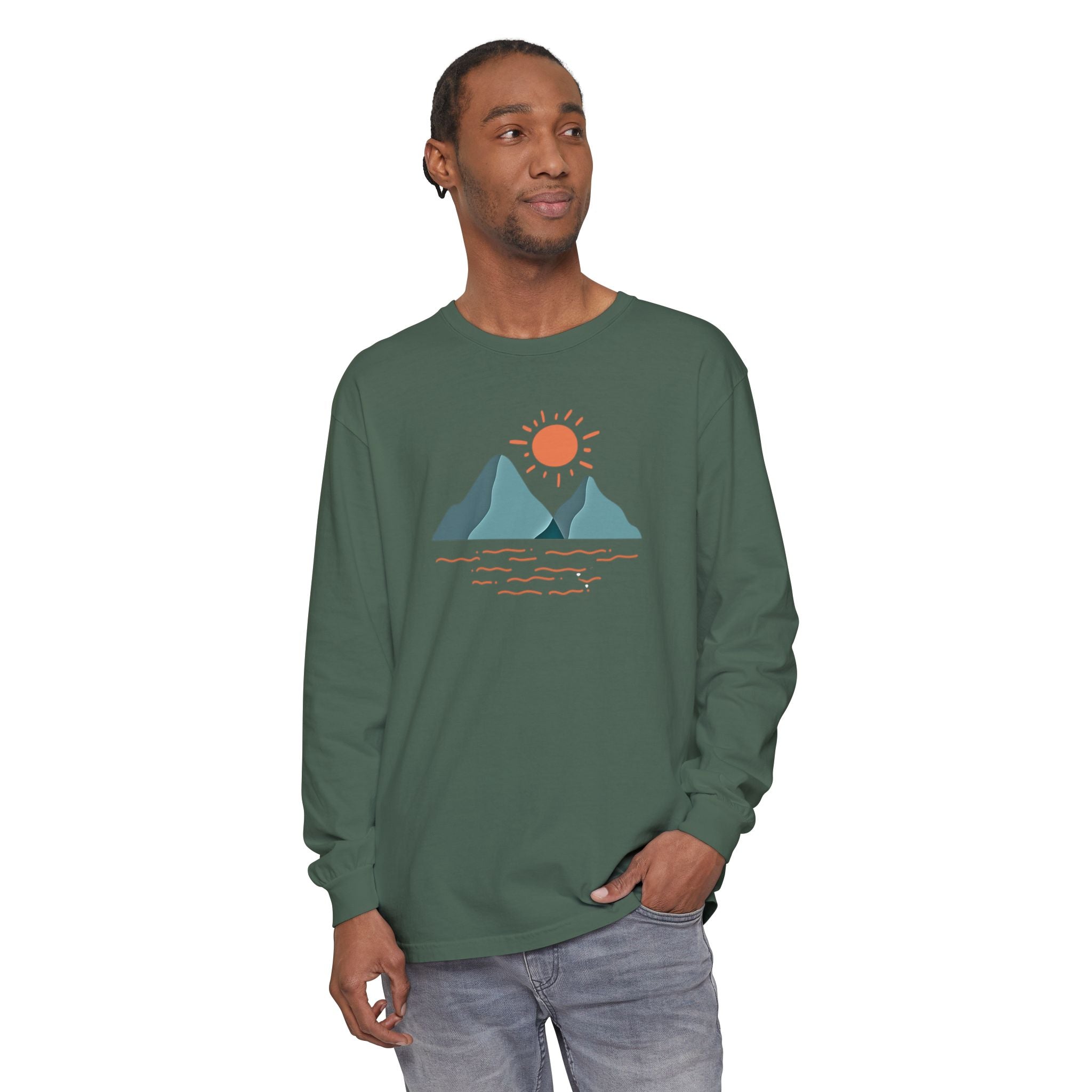 Mountain Sunrise Long Sleeve Tee - Wild & Wander Adventure Shirt