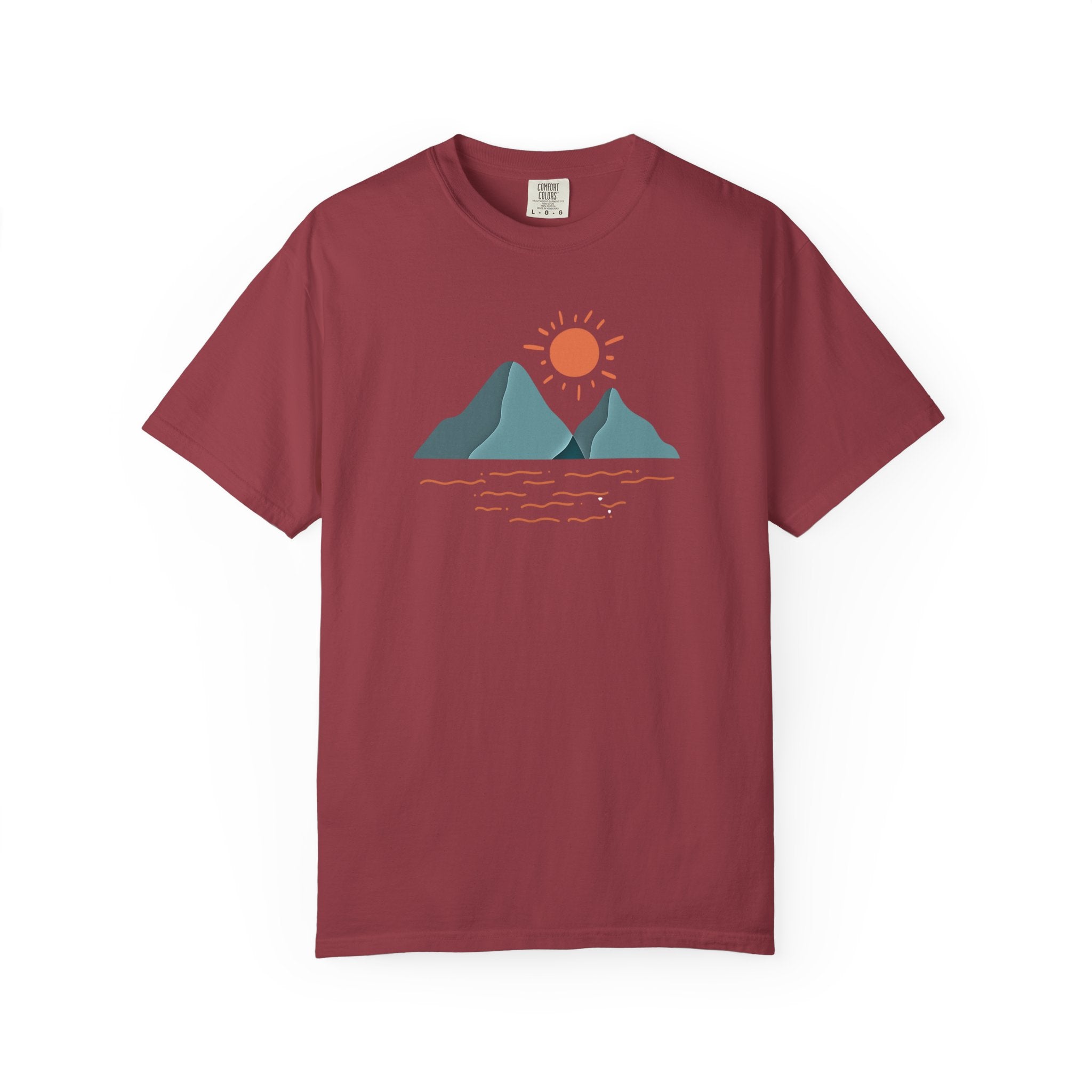 Mountain Sunrise Comfort Colors T-Shirt | Wild & Wander Nature Tee | Soft Washed Cotton | Relaxed Fit Adventure Shirt