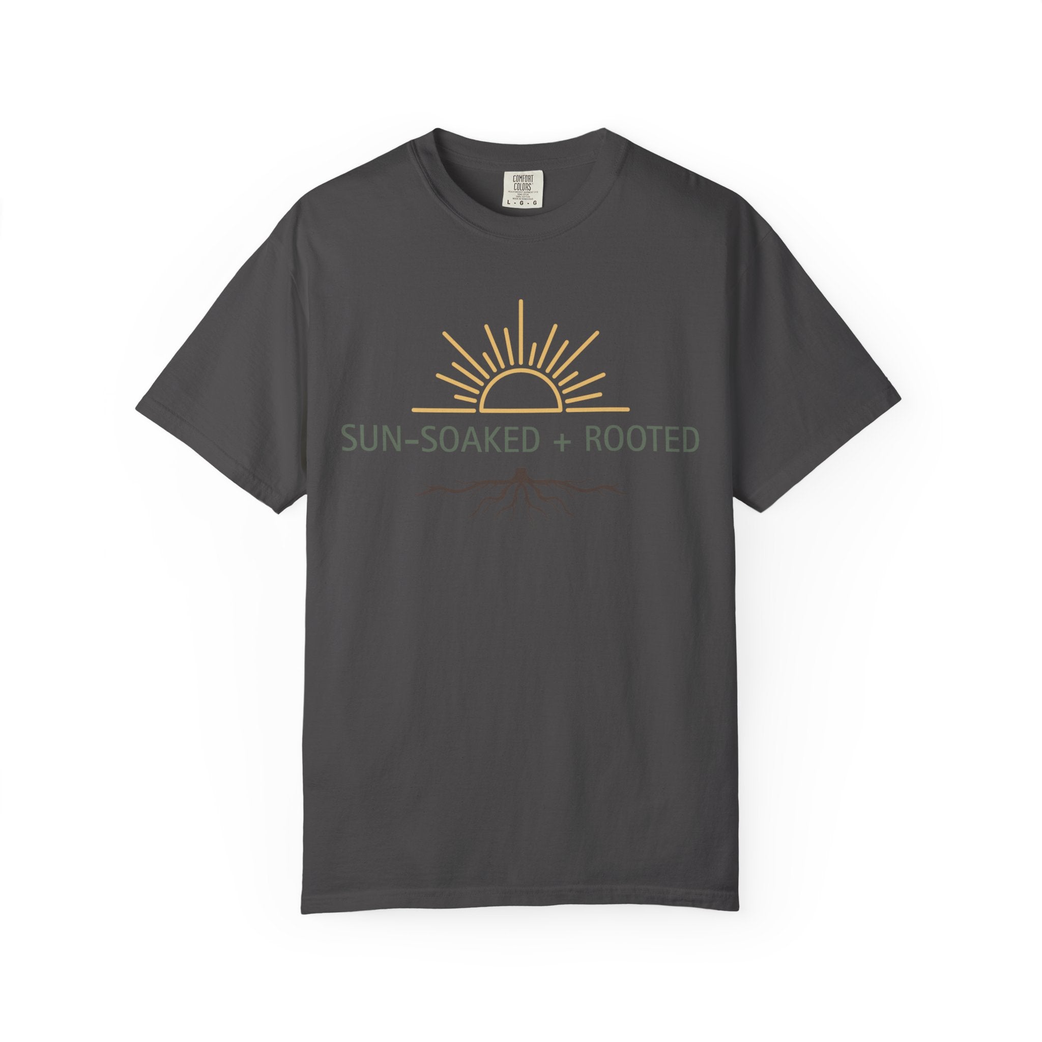 Wild & Wander Sun-Soaked + Rooted Tee - Comfort Colors Boho T-Shirt for Soft Summer Days