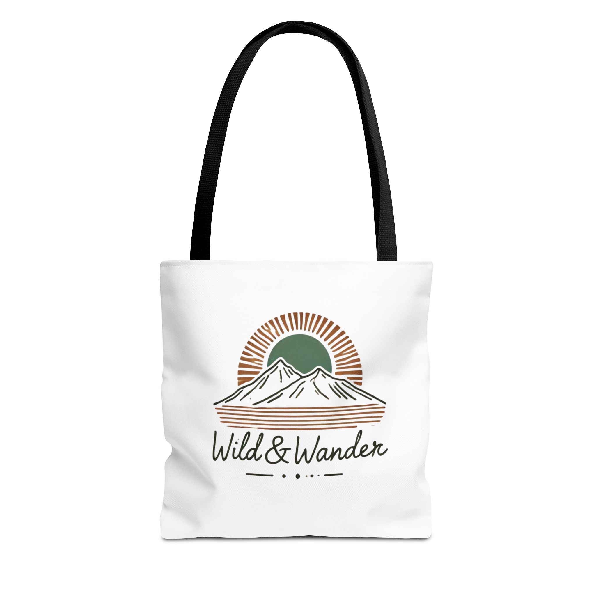 Wild & Wander Logo Tote Bag - Durable All-Over Print Adventure Tote (3 Sizes)