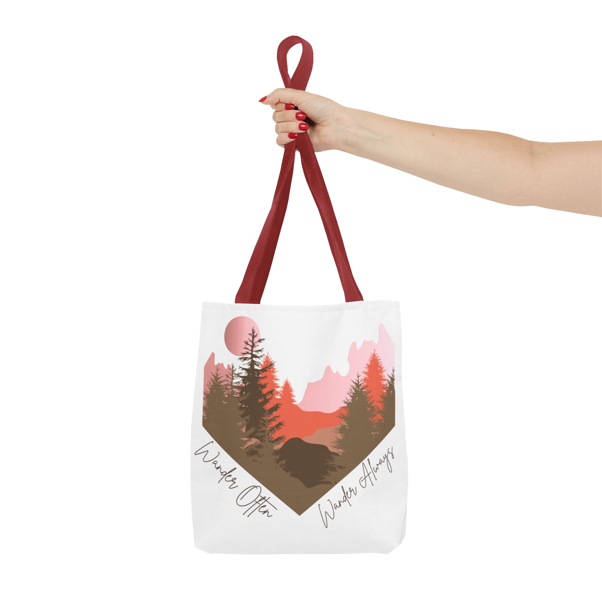 Wander Always Sunset Mountain Heart Tote Bag - Wild & Wander Collection (Free Shipping)
