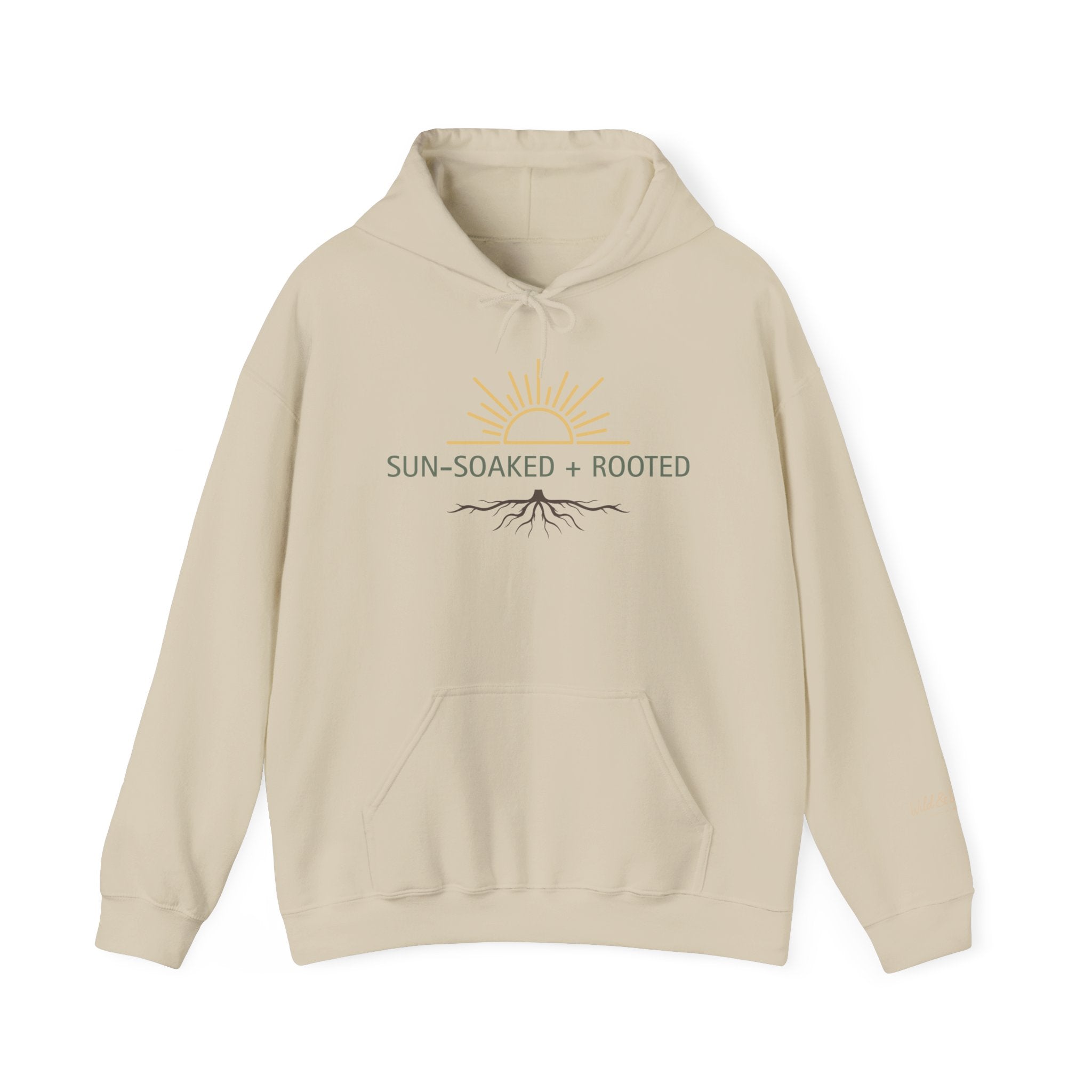 Wild & Wander Sun-Soaked + Rooted Hoodie - Cozy Boho Adventure Pullover